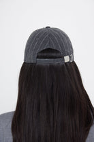 Pinstripe Baseball Cap in Charcoal Grey - Baseball Cap - My Accessories London