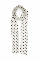 Polka Dot Chiffon Scarf in Cream and Black - Scarves - My Accessories London