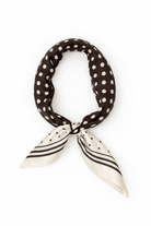 Polka Dot Neck Scarf in Brown and Cream - Neck Tie - My Accessories London
