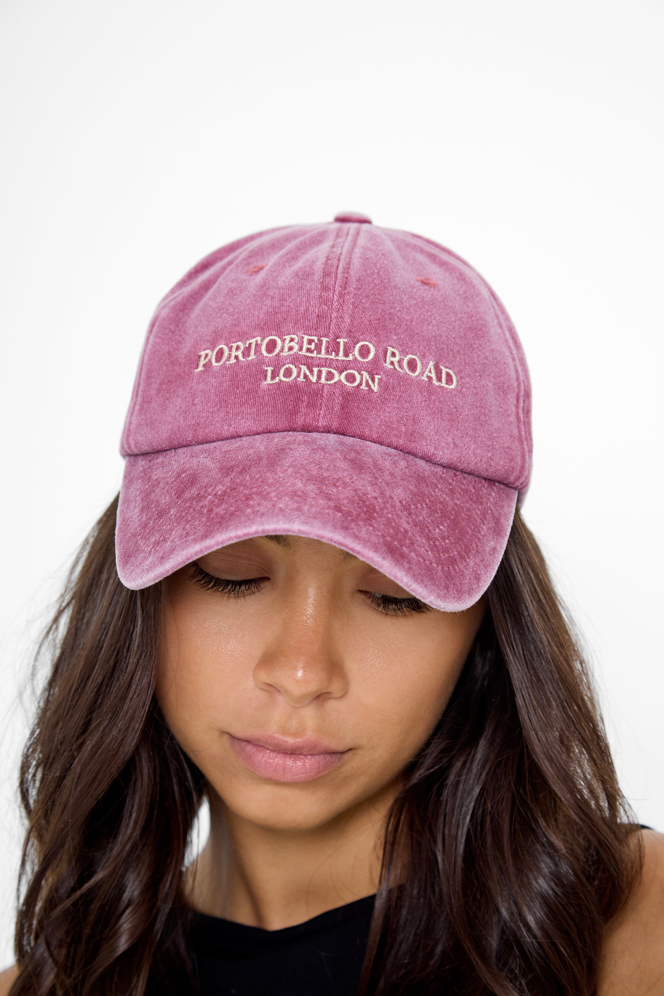 Portobello Baseball Cap in Washed Burgundy - Baseball Cap - My Accessories London
