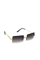 Rimless Sunglasses in Black - Sunglasses - My Accessories London