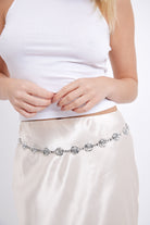 Rose Chain Belt in Vintage Silver - Chain Belt - My Accessories London