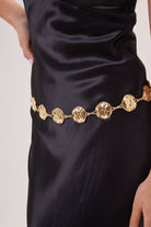 Round Hammered Statement Chain Belt in Gold - Chain Belt - My Accessories London