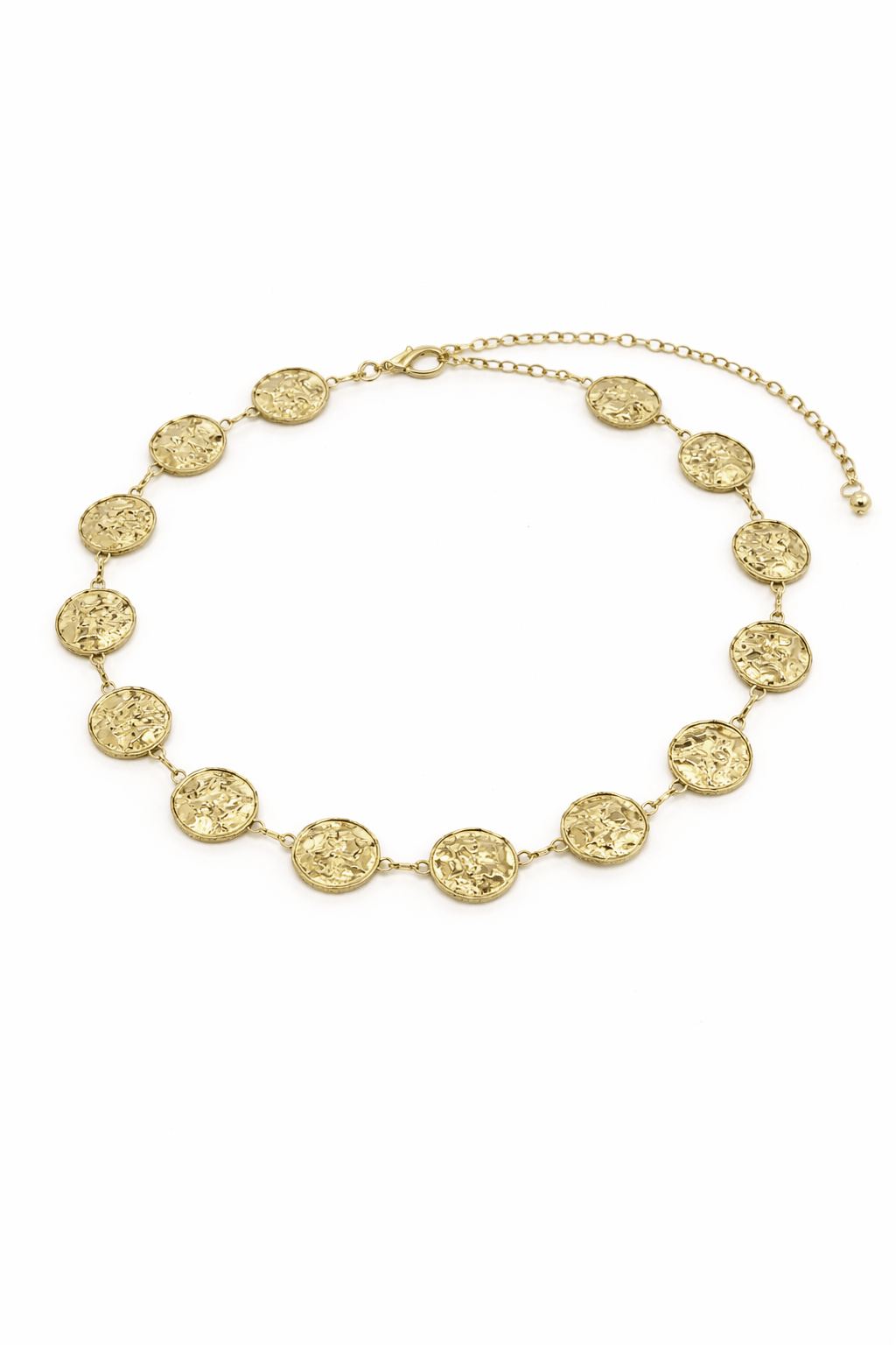 Round Hammered Statement Chain Belt in Gold - Chain Belt - My Accessories London