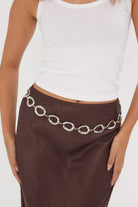 Round Oval Chain Belt in Silver - Chain Belt - My Accessories London