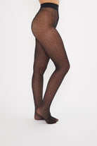 Sheer Polka Dot Tights in Black - Tights - My Accessories London