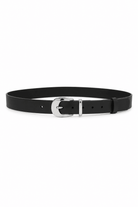 Skinny Western Belt in Black and Silver - Belts - My Accessories London