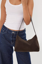 Slouchy Brown Suede Shoulder Bag - Shoulder Bag - My Accessories London