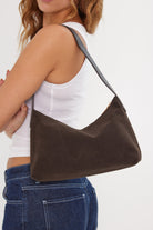 Slouchy Brown Suede Shoulder Bag - Shoulder Bag - My Accessories London