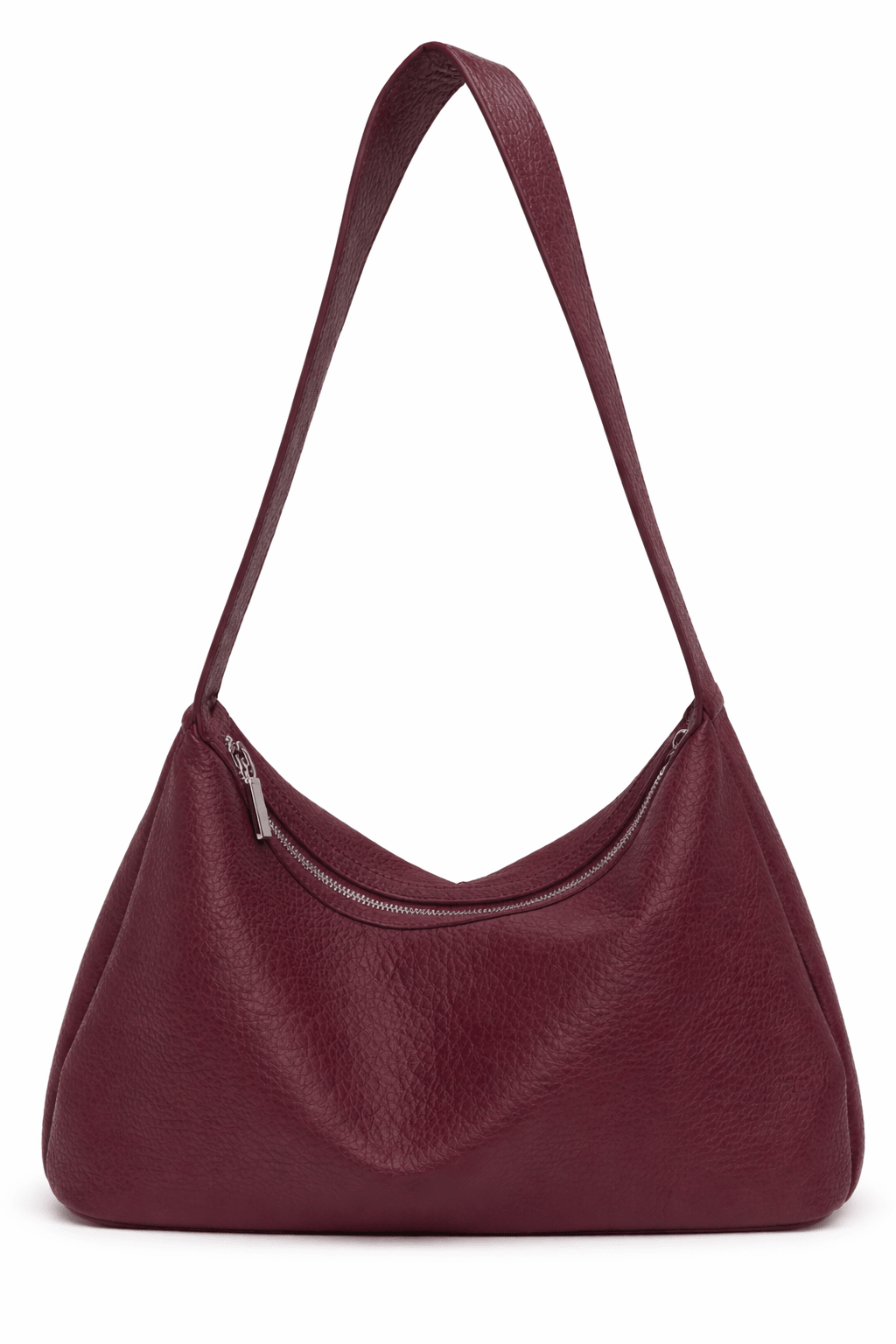 Slouchy Leather - Look Shoulder bag in Burgundy - Shoulder Bag - My Accessories London