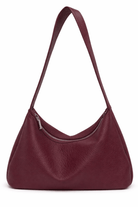 Slouchy Leather - Look Shoulder bag in Burgundy - Shoulder Bag - My Accessories London