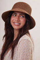 Straw Bucket Hat in Dark Brown - Bucket Hat - My Accessories London