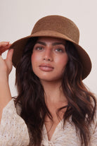 Straw Bucket Hat in Dark Brown - Bucket Hat - My Accessories London