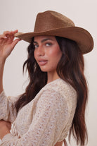 Straw Cowboy Hat in Dark Brown - Cowboy Hat - My Accessories London