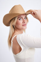 Straw Cowboy Hat in Natural Brown - Cowboy Hat - My Accessories London