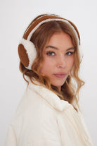 Suede and Borg Earmuffs in Brown - Ear Muffs - My Accessories London