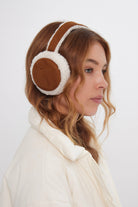Suede and Borg Earmuffs in Brown - Ear Muffs - My Accessories London