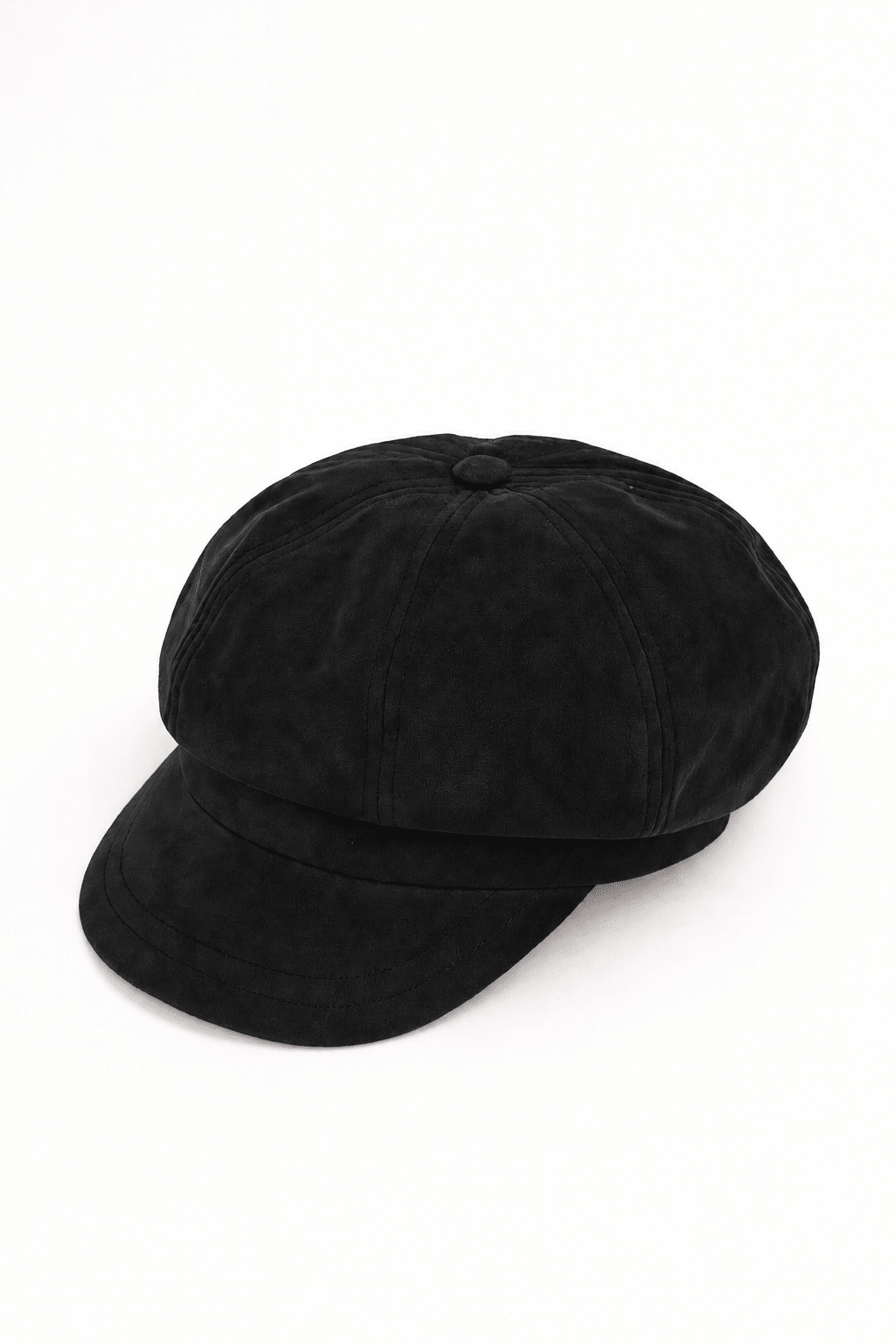 Suede Baker Boy Hat in Black - Baker Boy - My Accessories London