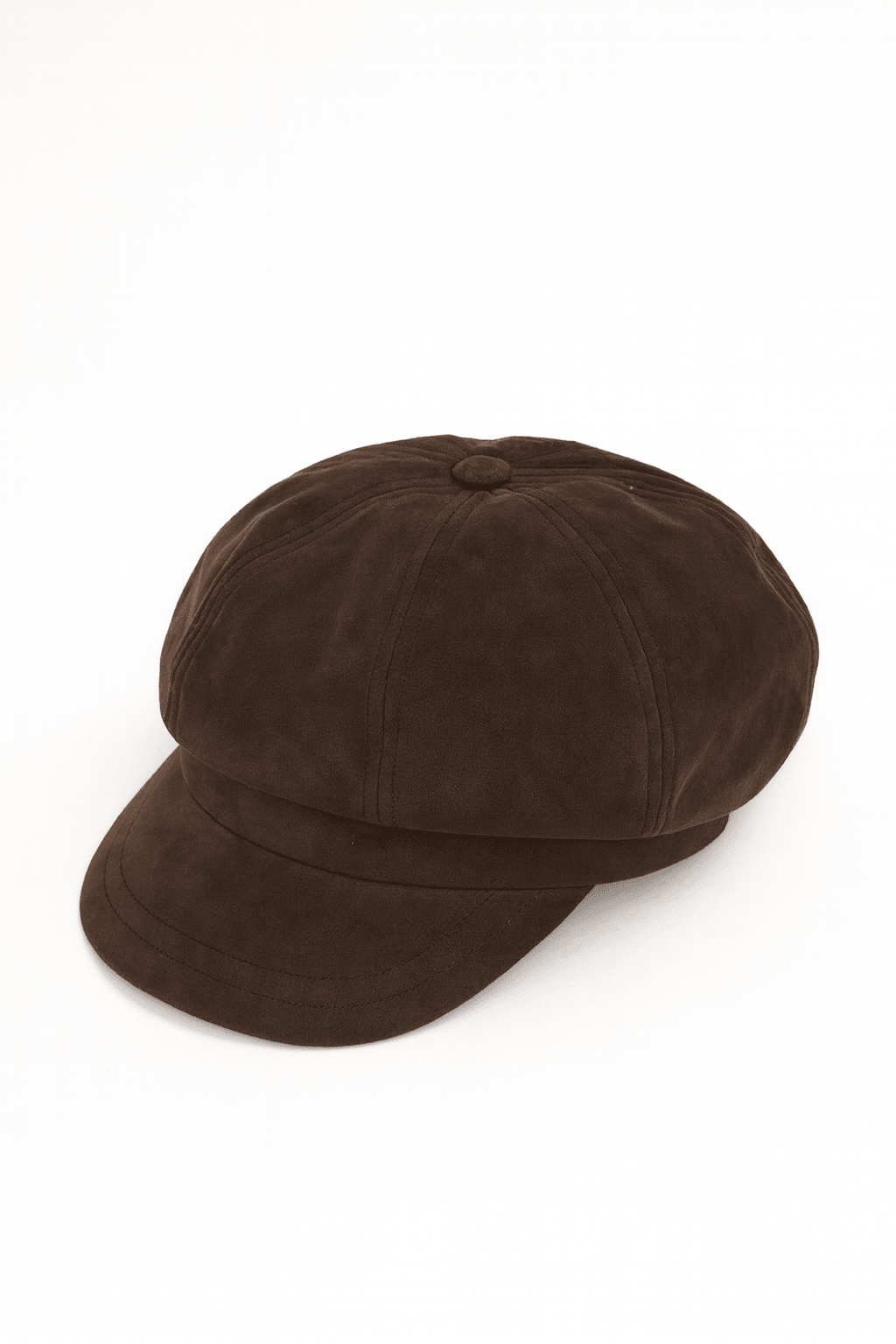 Suede Baker Boy Hat in Brown - Baker Boy - My Accessories London