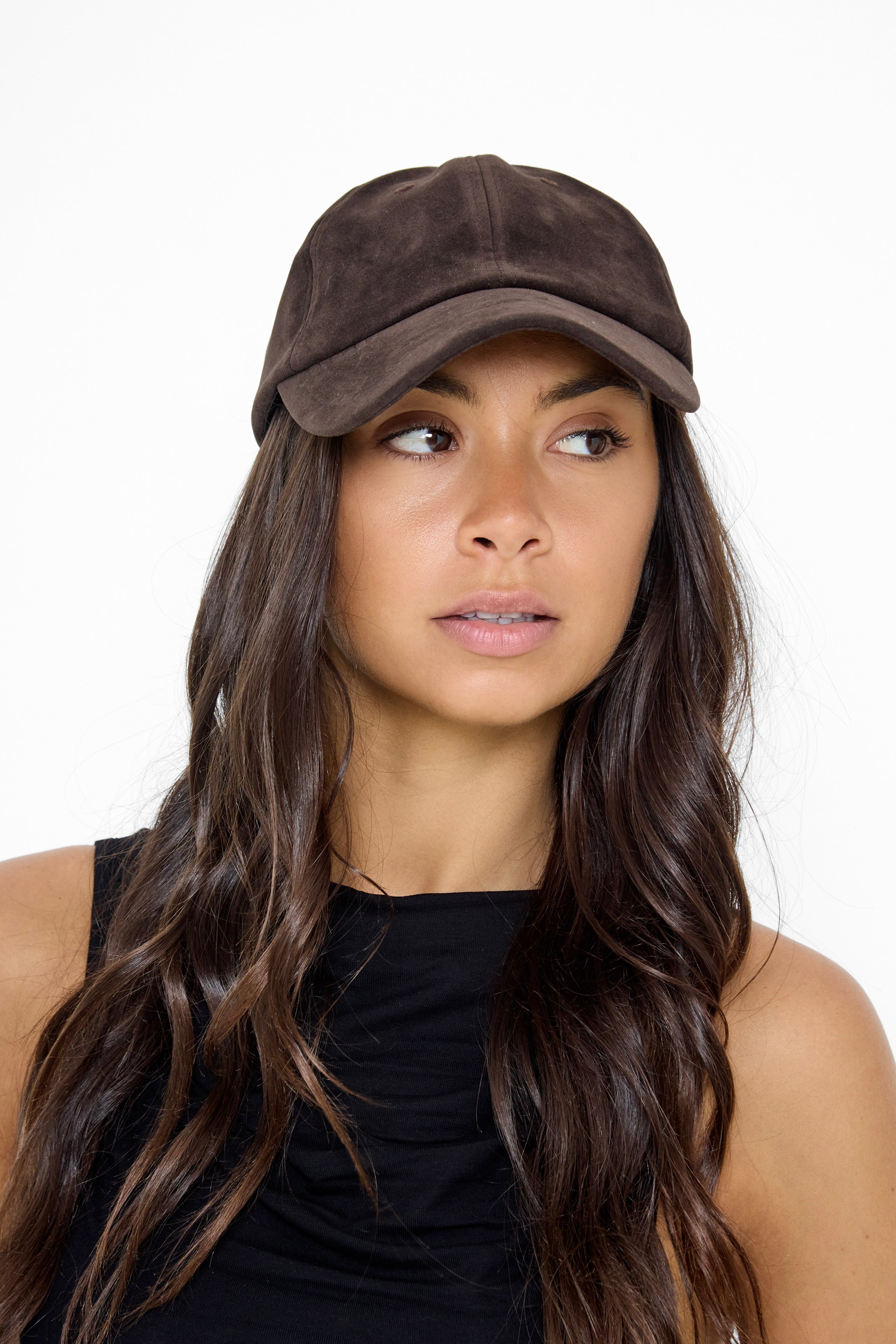 Suede Baseball Cap in Brown - Baseball Cap - My Accessories London