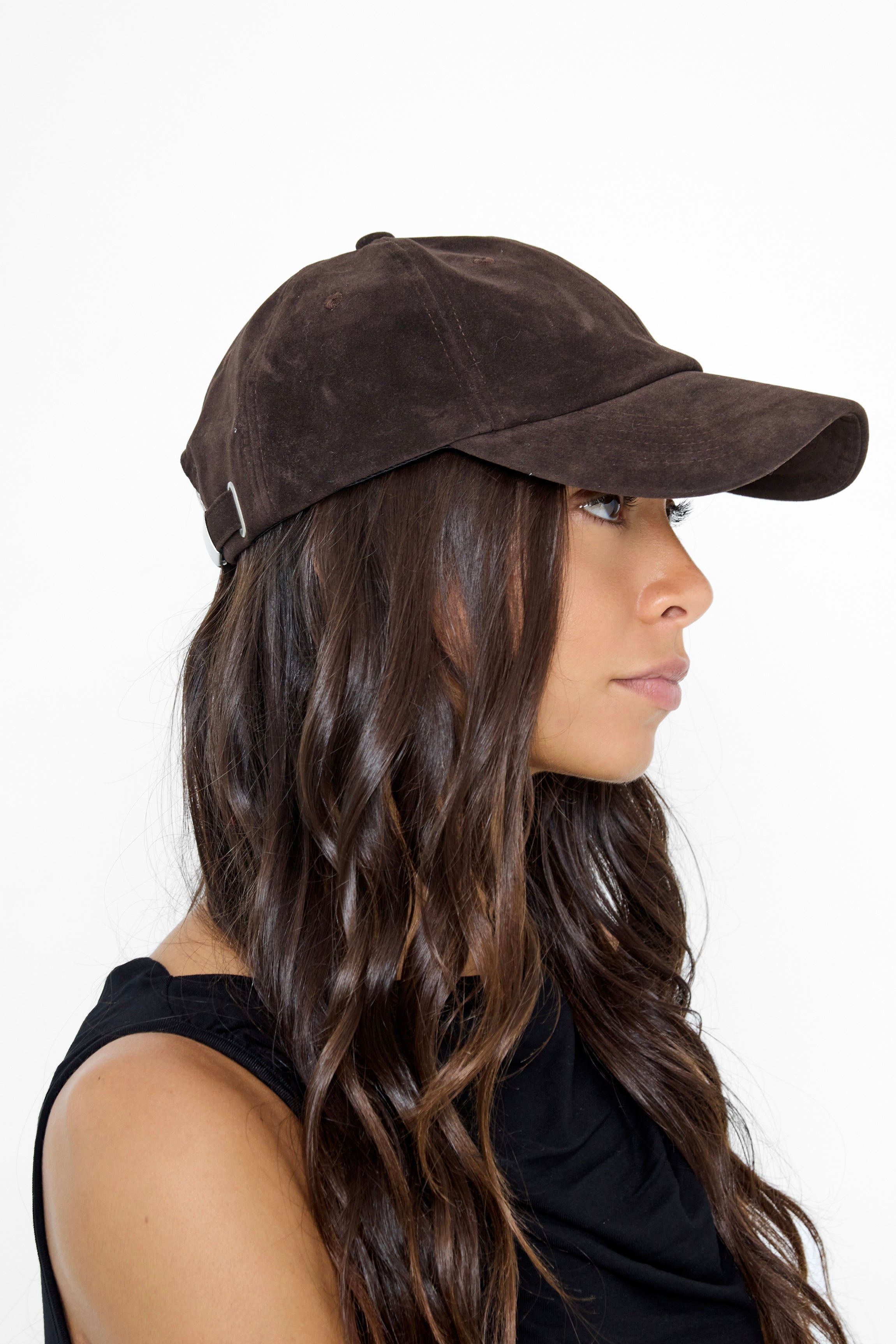 Suede Baseball Cap in Brown - Baseball Cap - My Accessories London