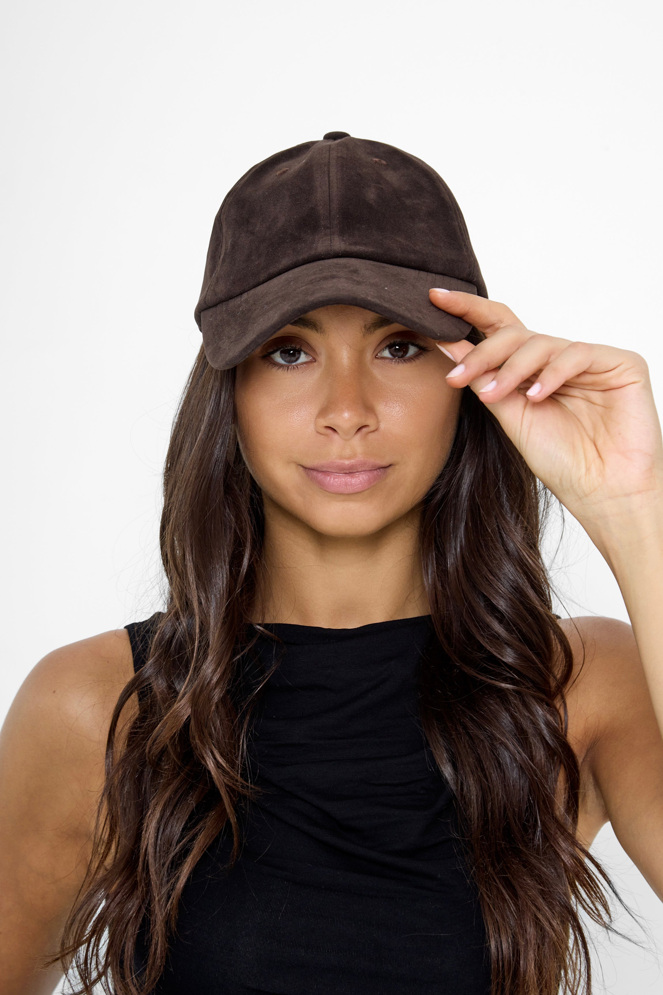 Suede Baseball Cap in Brown - Baseball Cap - My Accessories London