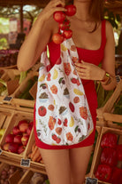 Tomato Girl Fruit Print Knotted Tote Bag in Multicoloured - Tote Bag - My Accessories London