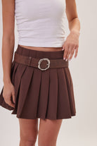 Wide Belt with Twisted Buckle in Brown and Silver Buckle - Belts - My Accessories London