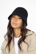 Wool Blend Bucket Hat in Black - Bucket Hat - My Accessories London