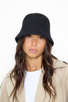 Wool Blend Bucket Hat in Black - Bucket Hat - My Accessories London