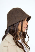 Wool Blend Bucket Hat in Brown - Bucket Hat - My Accessories London