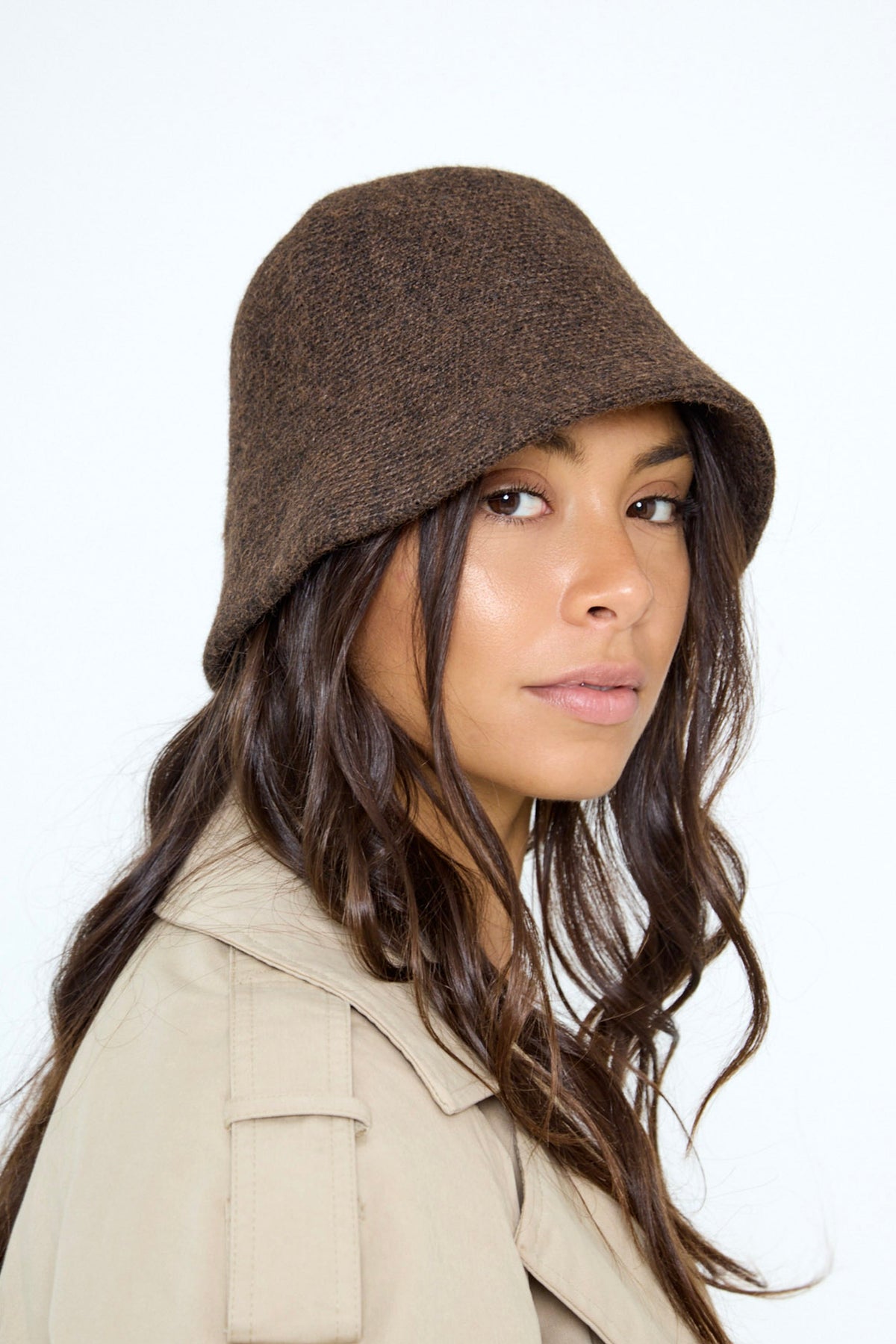 Wool Blend Bucket Hat in Brown - Bucket Hat - My Accessories London
