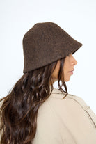 Wool Blend Bucket Hat in Brown - Bucket Hat - My Accessories London