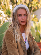 Woven Knot Headband in White - Headband - My Accessories London