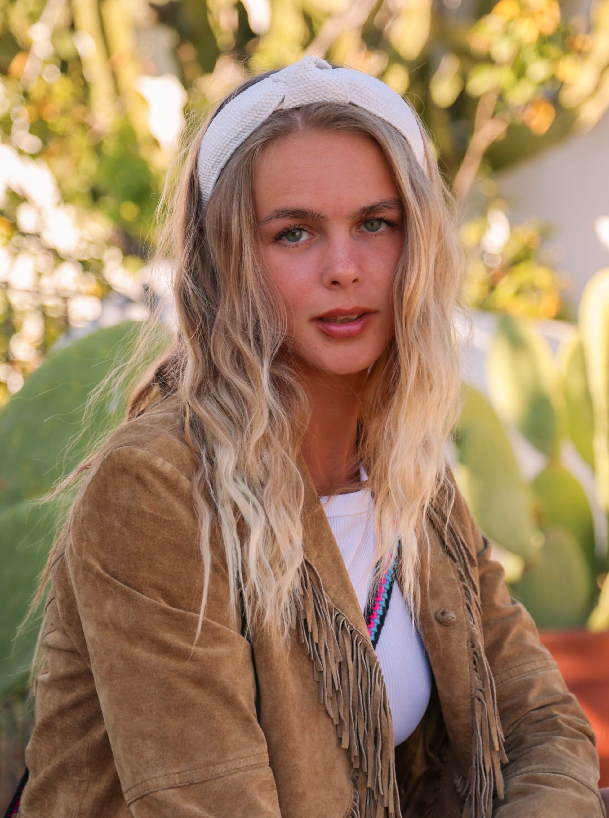 Woven Knot Headband in White - Headband - My Accessories London