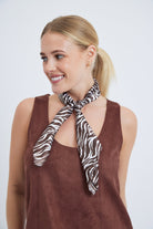 Zebra Bandana in Brown and Cream - Bandana - My Accessories London