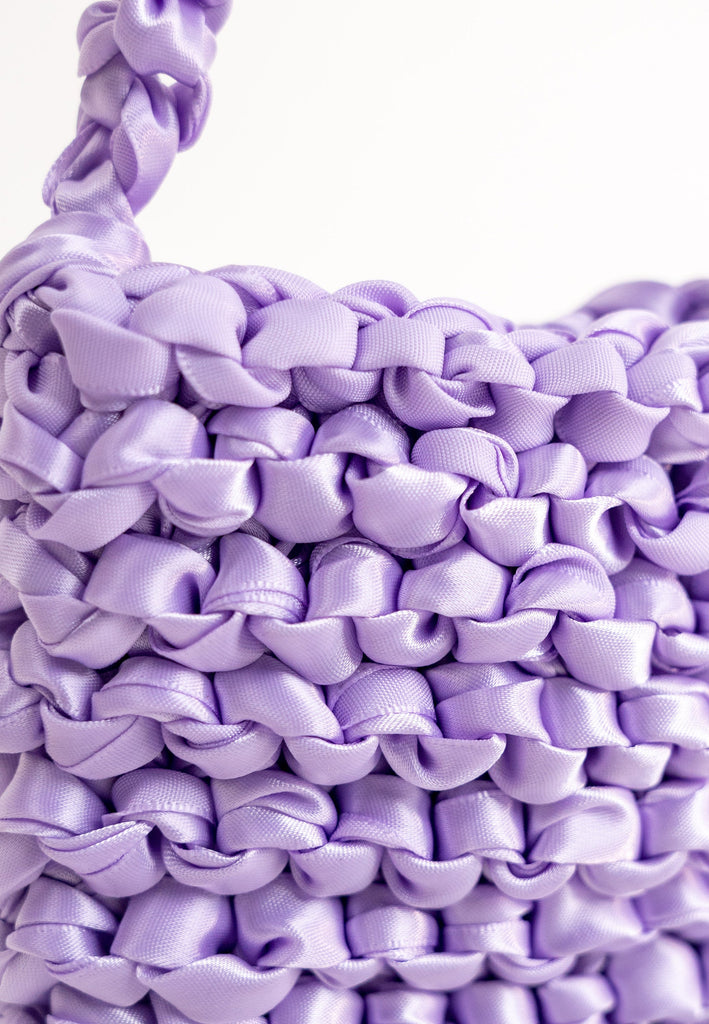 My Accessories London mini woven bag purple | Bridal | Lilac Bag | Women's Accessories | Satin woven | Going Out Occasion | Wedding bag