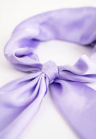 Purple bandana | My accessories london bandana | Multiway satin head scarf Lilac | Purple | glam | Neck Tie | top | Multiway | Glam | Brunch | Lunch | Party | Summer | Holiday | Festival | Women's Accessories