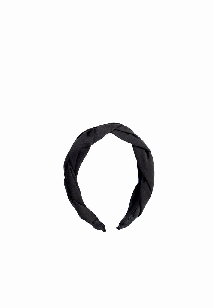 Woven Plait Headband in Black | Corpcore | minimal | cottagecore | lolita | coquette | e girl | whimsygoth | grunge | gothic | costume | academia | work | accessories | Accessory | hair accessories | summer | party | ball | wedding | wedding guest | occasion | christmas | halloween | 