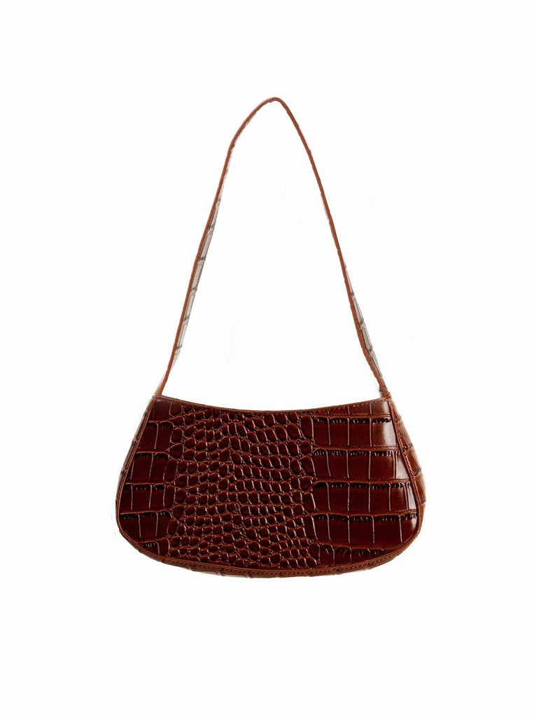 PU Shoulder Bag | Brown Shoulder Bag | My Accessories London | Plaza Core | Twee | Preppy | Minimal | Minimalist | Simple | Minimalist style | Old Money | Date Night Accessory | Drinks Accessory | Handbag | Shoulder Bag | Sofia richie | Streetstyle accessories |  