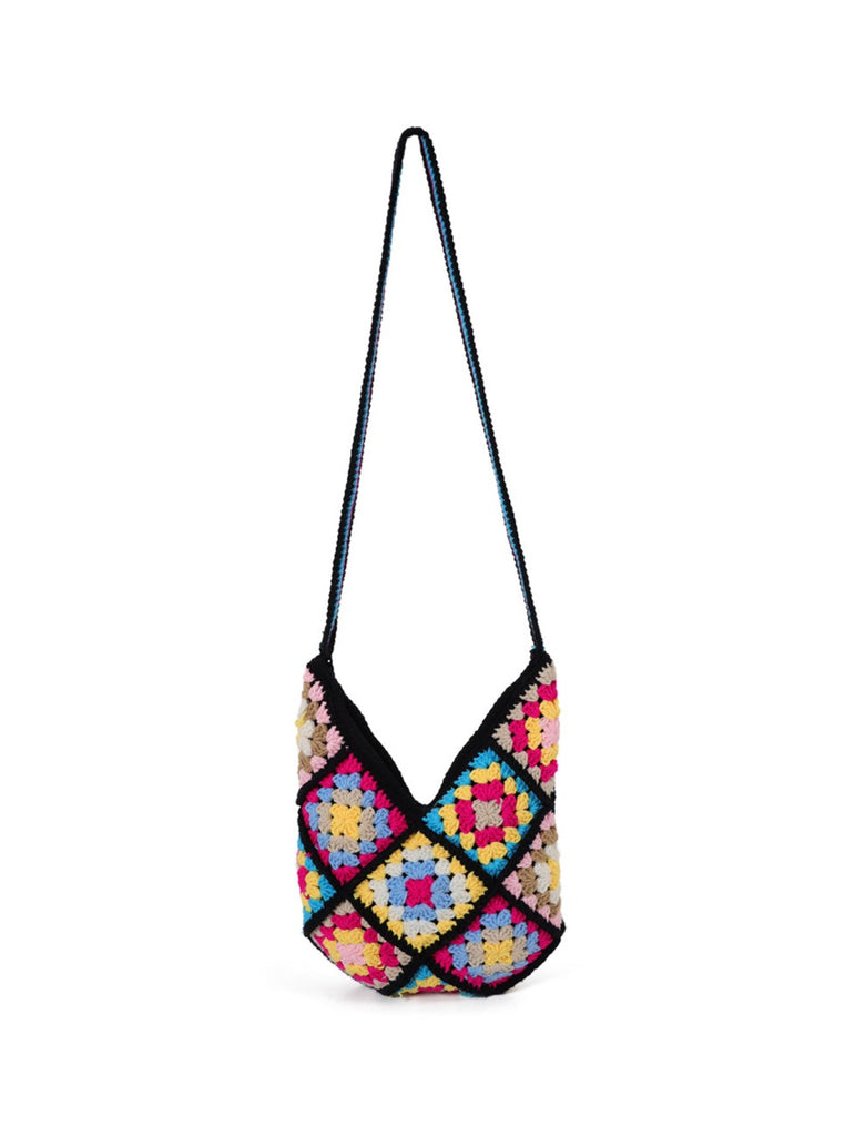 Crochet Crossbody Bag in Multi-Coloured | Patchwork | Crossbody | Bag | Summer | Festival | Women's Accessories | Women crochet bag | Multicoloured bag | craft core   