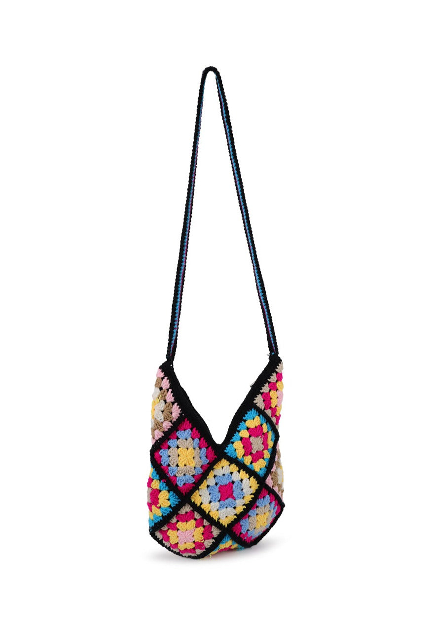 Crochet Crossbody Bag in Multi-Coloured | Patchwork | Crossbody | Bag | Summer | Festival | Women's Accessories | Women crochet bag | Multicoloured bag | craft core   