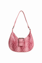My Accessories London snake curved bag in pink | Shoulder bag in pink | Women's curved bag