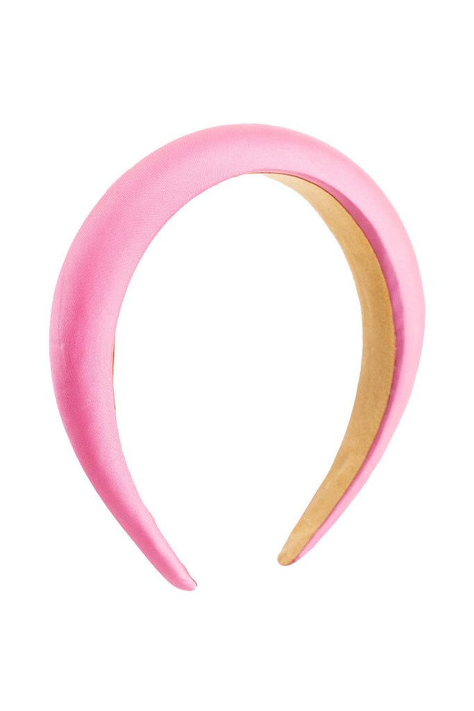 Padded Headband in Pink | women's headband | pink accessories | satin headband | festival headband | wedding headband | holiday | bright | party accessories 