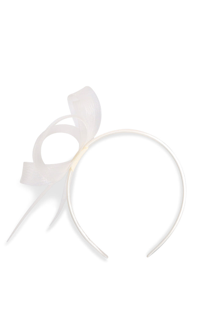 My Accessories London Swirl Fascinator in White | Wedding | Occasion | Races Hair| Glam | Wedding Guest | Hair Accessories | Headband | Ladies fascinator | Women's Accessories