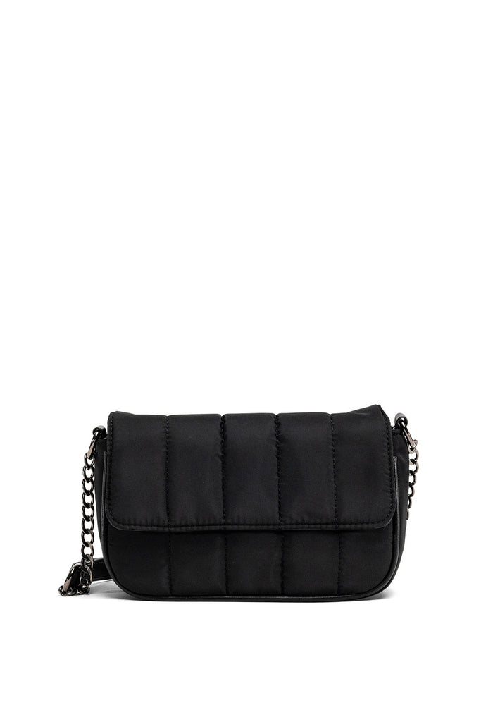 Quilted Nylon Padded Crossbody Bag | Nylon Bag Black | My Accessories London Bag