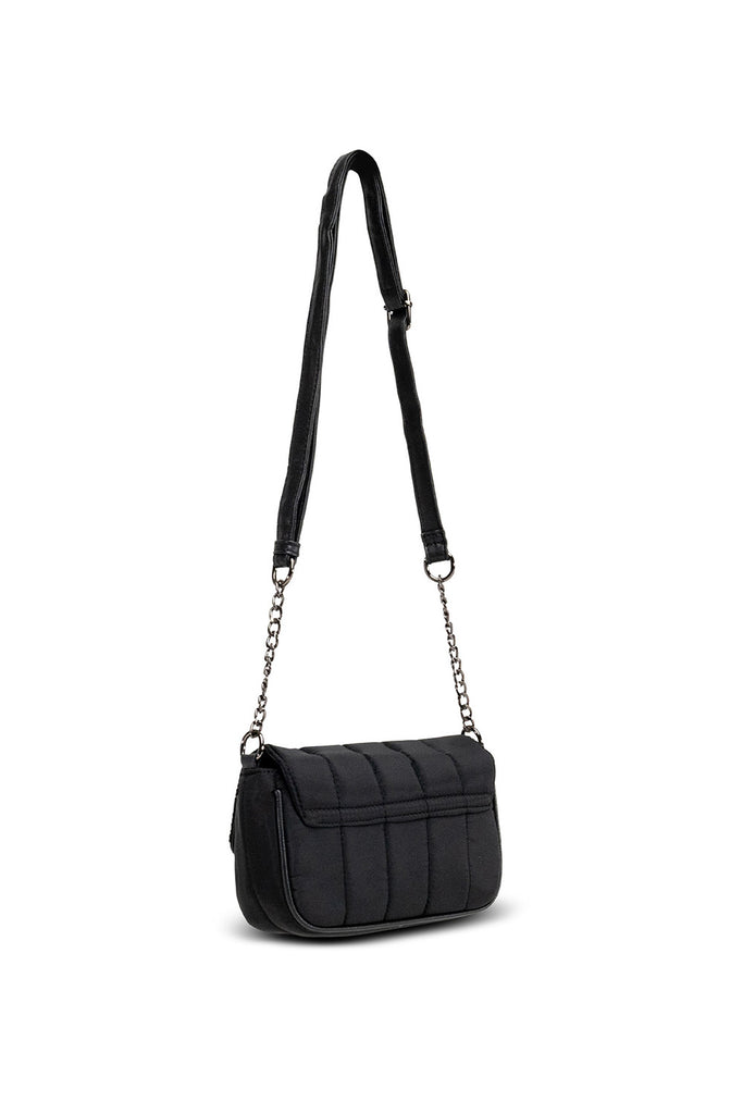 Quilted Nylon Padded Crossbody Bag | Nylon Bag Black | My Accessories London Bag