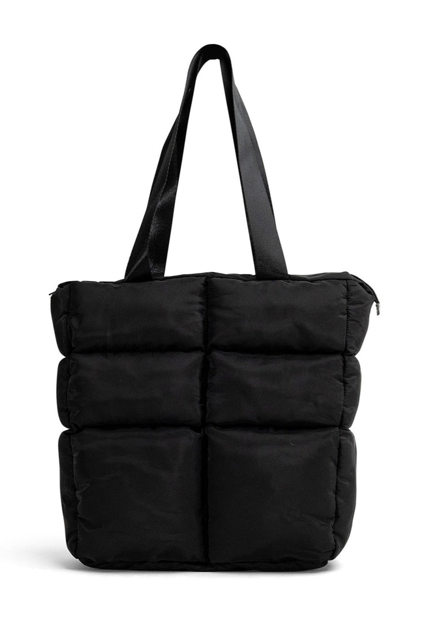 My Accessories London Nylon Padded Tote Bag in Black | Gym Bag | Sports | Streetstyle | Padded | Casual | Minimal | Women's | Essential | Bag | Tote | Shopper | Work | Minimalist | Utility 