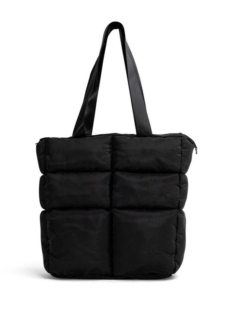 My Accessories London Nylon Padded Tote Bag in Black | Gym Bag | Sports | Streetstyle | Padded | Casual | Minimal | Women's | Essential | Bag | Tote | Shopper | Work | Minimalist | Utility 