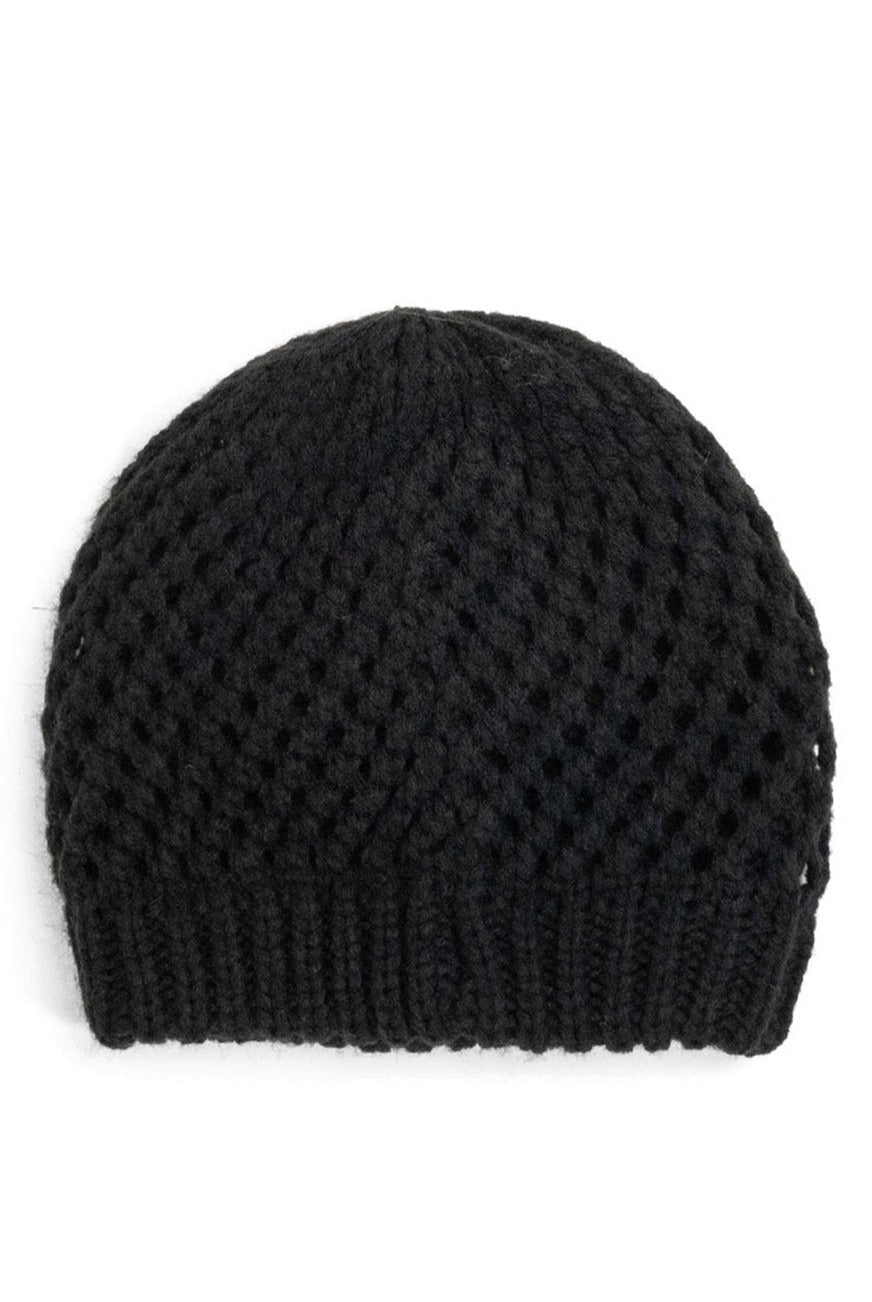 My Accessories London Basic Crochet Hat in Black | Women's Accessories | Autumn | Winter | Knitted | Grunge | Grunge sleaze | E girl | Indie | Elevated indie | 90s | Y2k | Women | Winter accessories | Autumn accessories | 